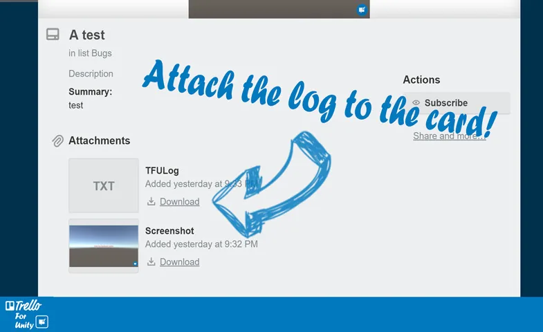 Trello For Unity: setup panel in the Unity editor
